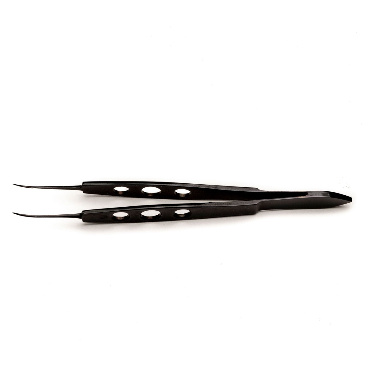Jaffe Forceps, 10 cm, Curved, 0.3 mm Tips
