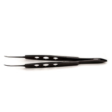 Jaffe Forceps, 10 cm, Curved, 0.3 mm Tips