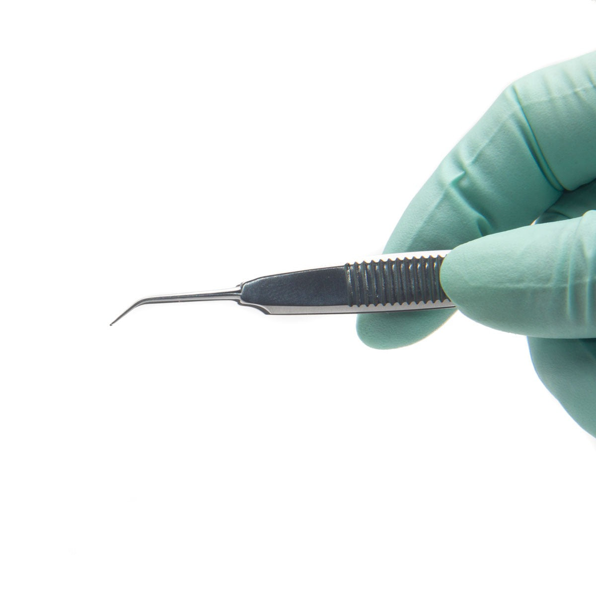 Kelman McPherson Forceps 8.5cm (3.35"), Angled, 7.5mm Smooth Jaw, Stainless Steel