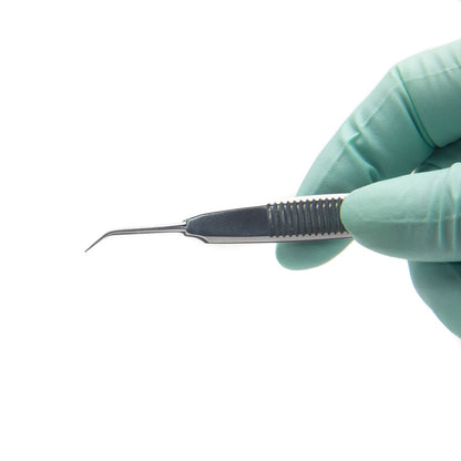 Kelman McPherson Forceps 8.5cm (3.35"), Angled, 7.5mm Smooth Jaw, Stainless Steel