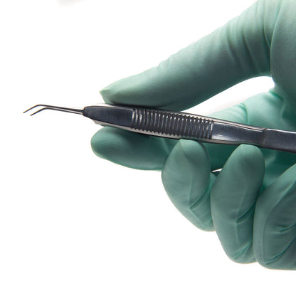 Kelman McPherson Forceps 8.5cm (3.35"), Angled, 7.5mm Smooth Jaw, Stainless Steel