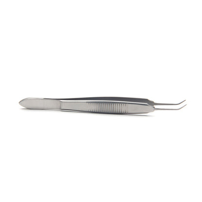 Kelman McPherson Forceps 8.5cm (3.35"), Angled, 7.5mm Smooth Jaw, Stainless Steel