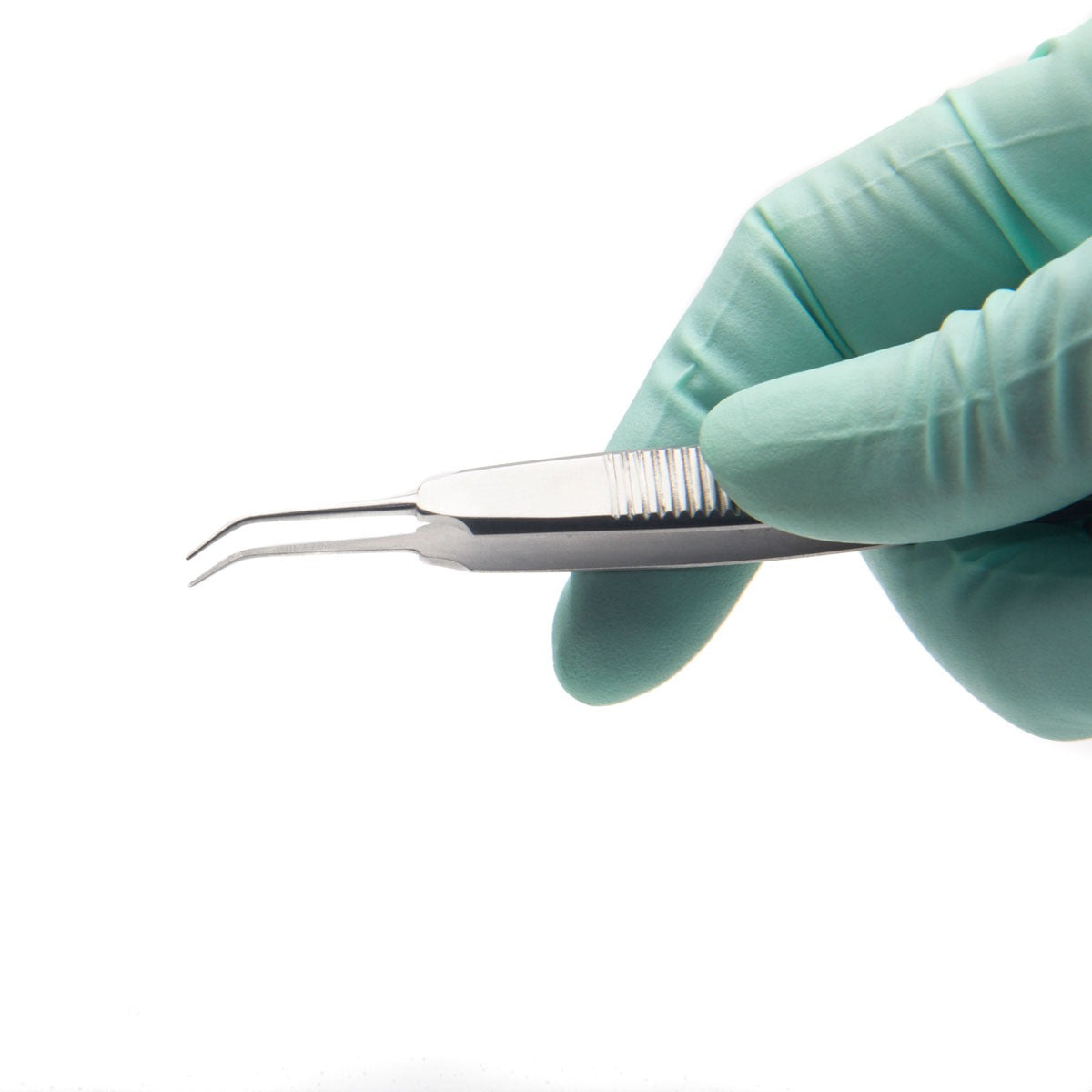 Kelman McPherson Forceps 8.5cm (3.35"), Angled, 7.5mm Smooth Jaw, Stainless Steel