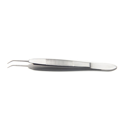 Kelman McPherson Forceps 8.5cm (3.35"), Angled, 7.5mm Smooth Jaw, Stainless Steel